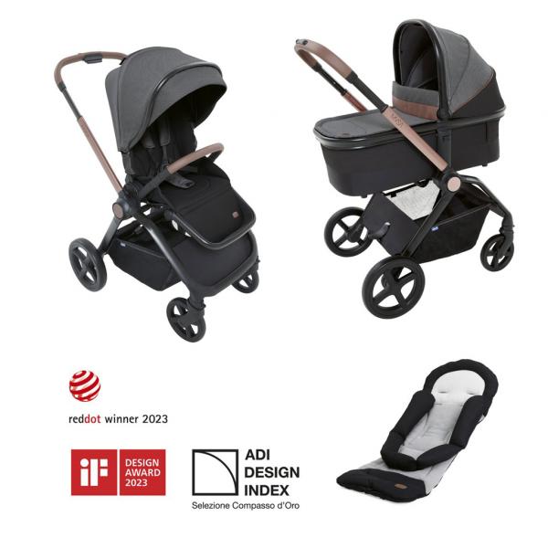 CHICCO Kočík kombinovaný 3v1 Mysa Black Satin 