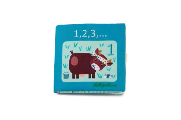 Lilliputiens - textilná didaktická knižka - 1,2,3… počítanie 