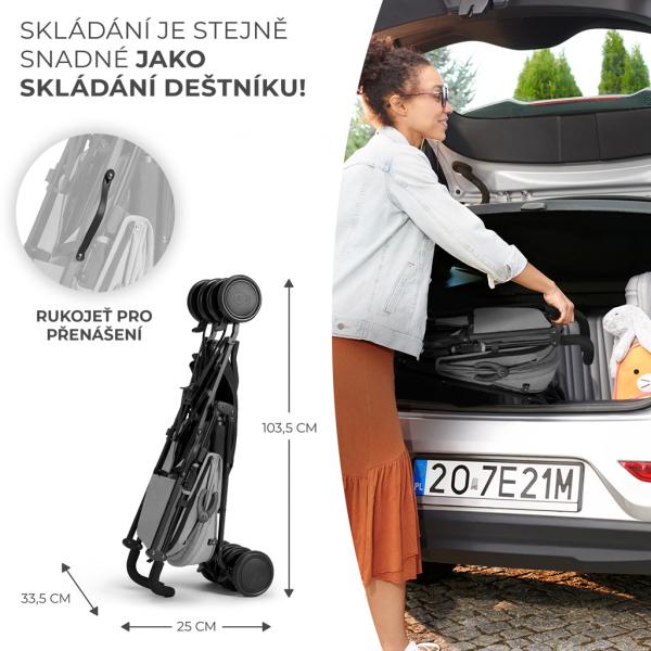 KINDERKRAFT Kočík športový Siesta Ash grey 
