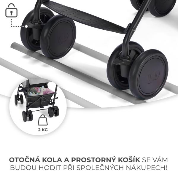 KINDERKRAFT Kočík športový Siesta Ash grey 