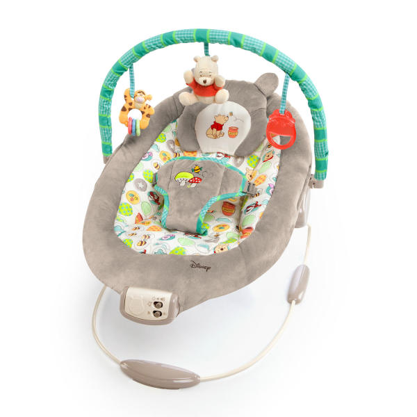 BRIGHT STARTS Lehátko vibrujúce s melódiou Winnie the Pooh Dots & Hunny 0 m+, do 9 kg 