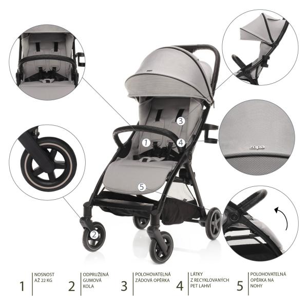 Kočík Quiq 2, Metal Grey 