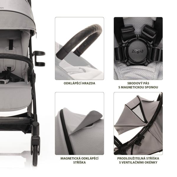 Kočík Quiq 2, Metal Grey 