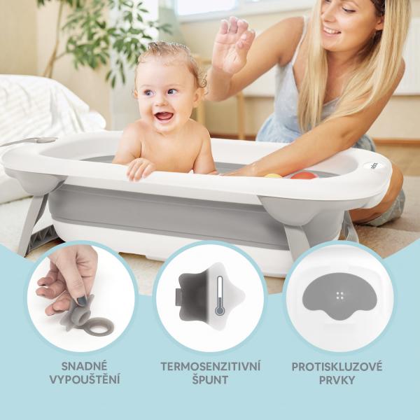 Zopa Skladacia detská vanička Aquatico, Grey 