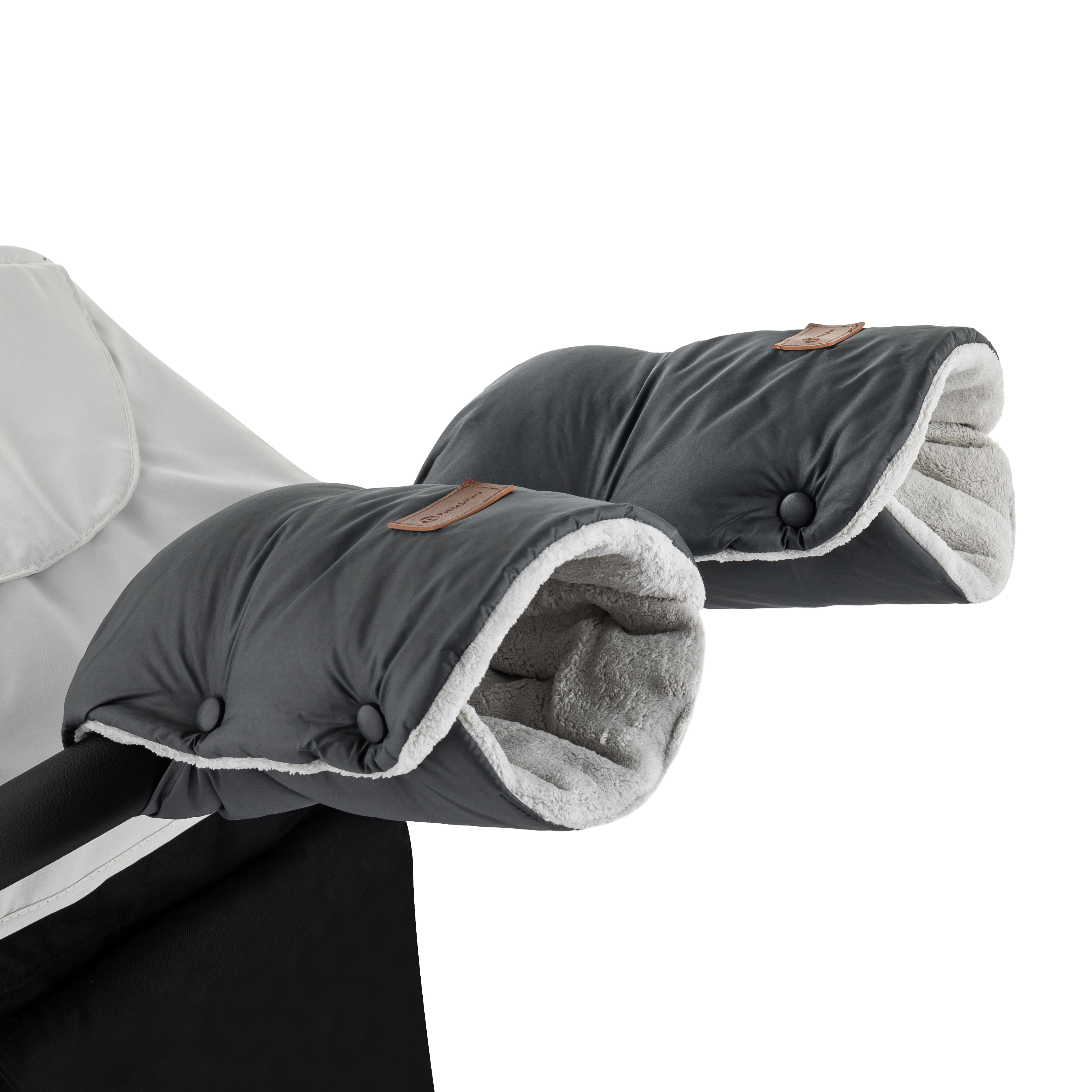 PETITE&MARS Rukávnik / rukavice Jasie na kočík Charcoal Grey 