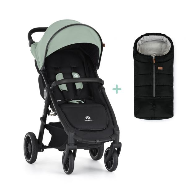 PETITE&MARS Kočík športový Street2 RWS Black Iron Green + PETITE&MARS fusak Jibot ZADARMO 