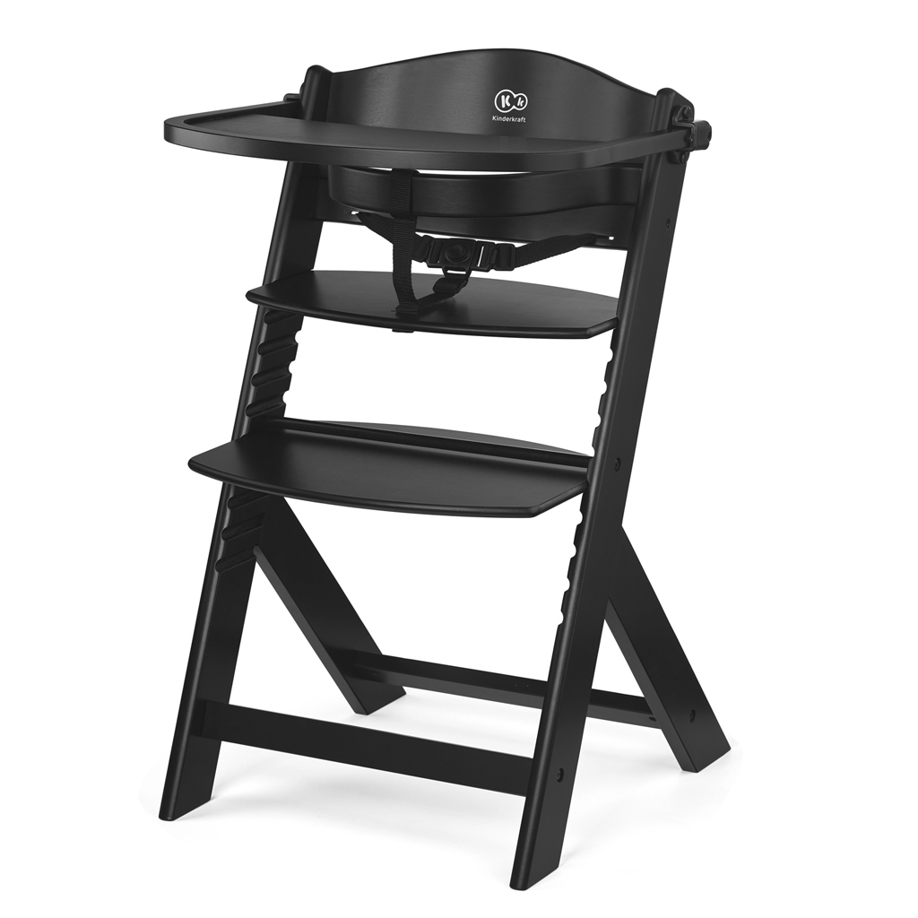 KINDERKRAFT SELECT Stolička jedálenská Enock Black, Premium 
