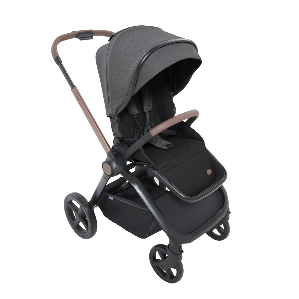 CHICCO Kočík kombinovaný Mysa 3v1 Black Satin + odrážadlo Chicco All around ZADARMO 