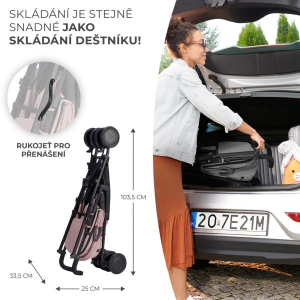 KINDERKRAFT Kočík športový Siesta Pink Princess 