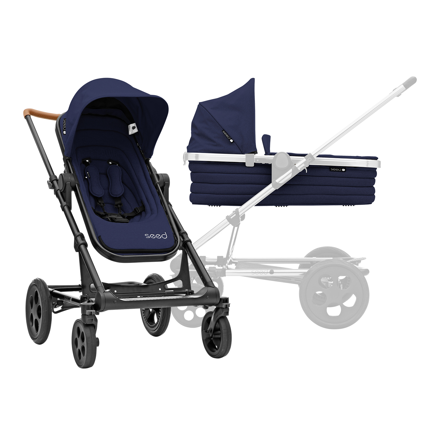 Britax SET Kočík Seed Papilio Black 2023, Black/Dark Navy 