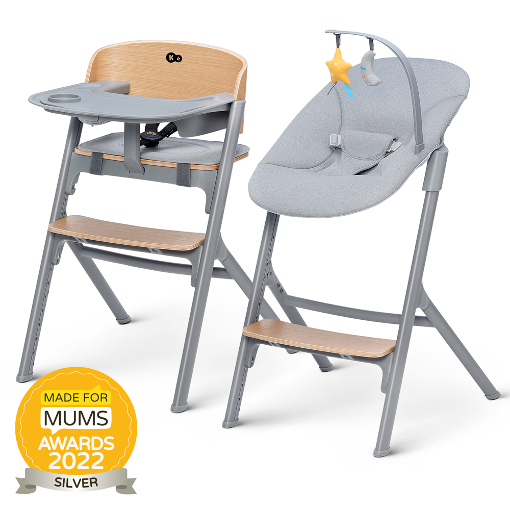 KINDERKRAFT SELECT Set jedálenská stolička Livy Oak + lehátko Calmee, Premium 