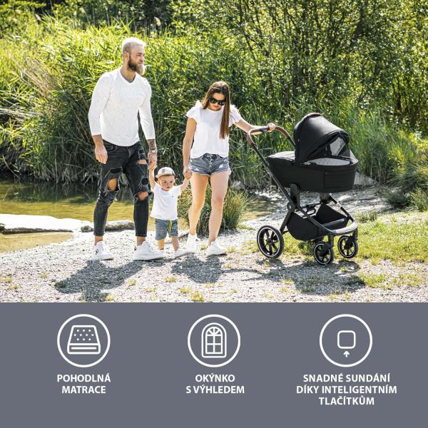 Zopa SET Športový kočík Move Cross + korba XL 2023, Night Black/Black 