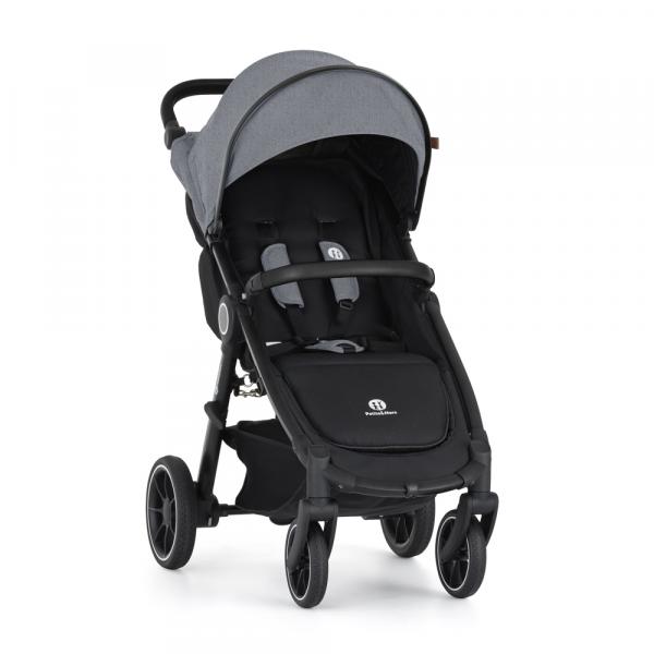 PETITE&MARS Kočík športový Street2 RWS Black Ultimate Grey + PETITE&MARS fusak Jibot ZADARMO 