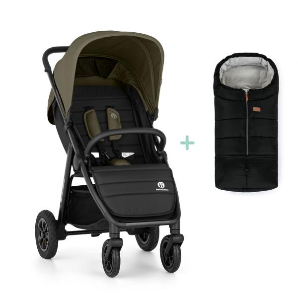 PETITE&MARS Kočík športový Airwalk2 Mature Olive + PETITE&MARS fusak Jibot ZADARMO 