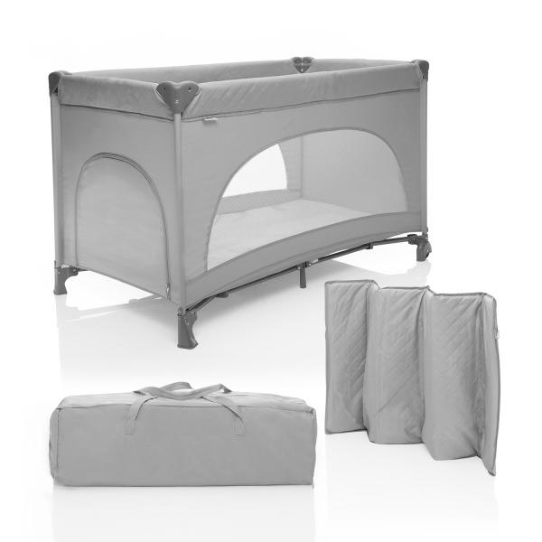 Postieľka skladacia Lely, Silver Grey 