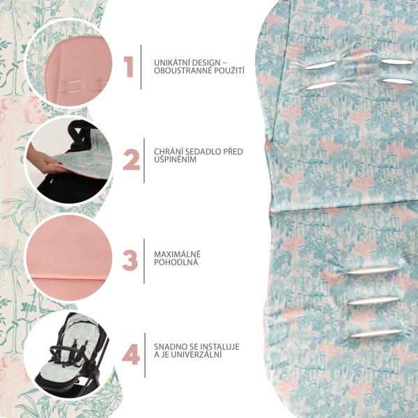 Zopa Vložka do kočíka Easy, Jungle Pink 
