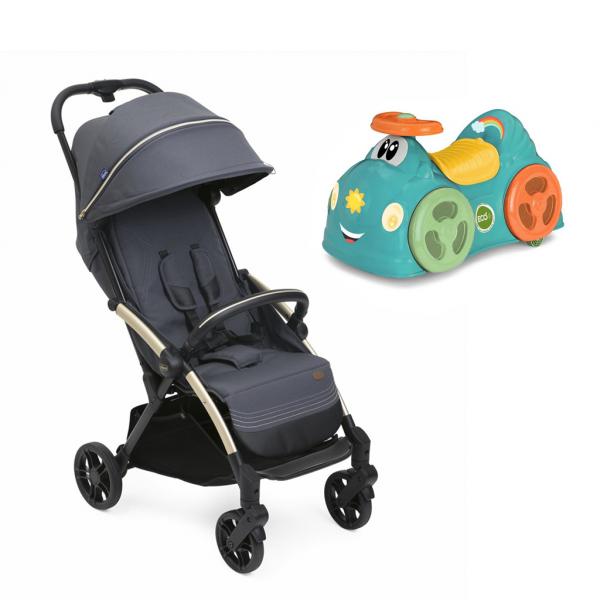 CHICCO Kočík športový Goody Xplus - Dark Shadow + odrážadlo Chicco All around ZADARMO 