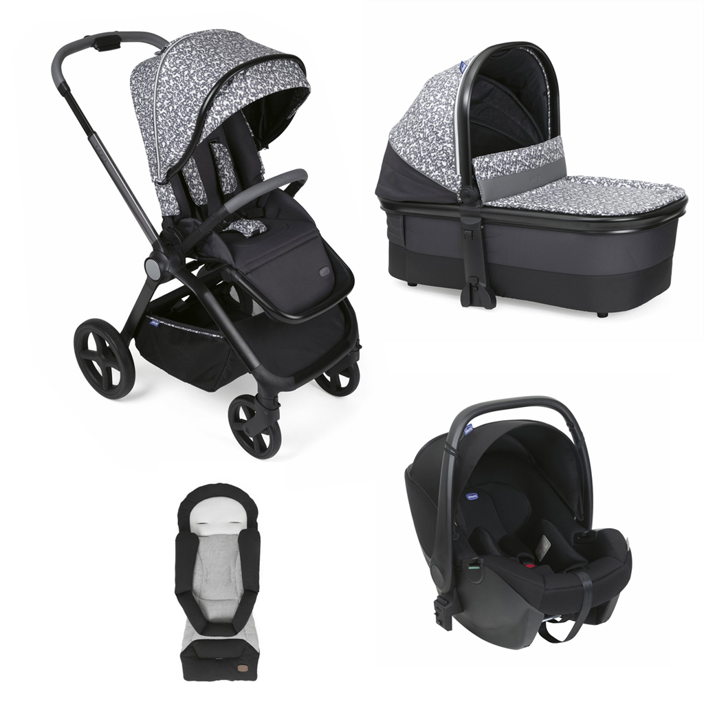 CHICCO Kočík kombinovaný Mysa 3v1 Charming Grey + odrážadlo Chicco All around ZADARMO 