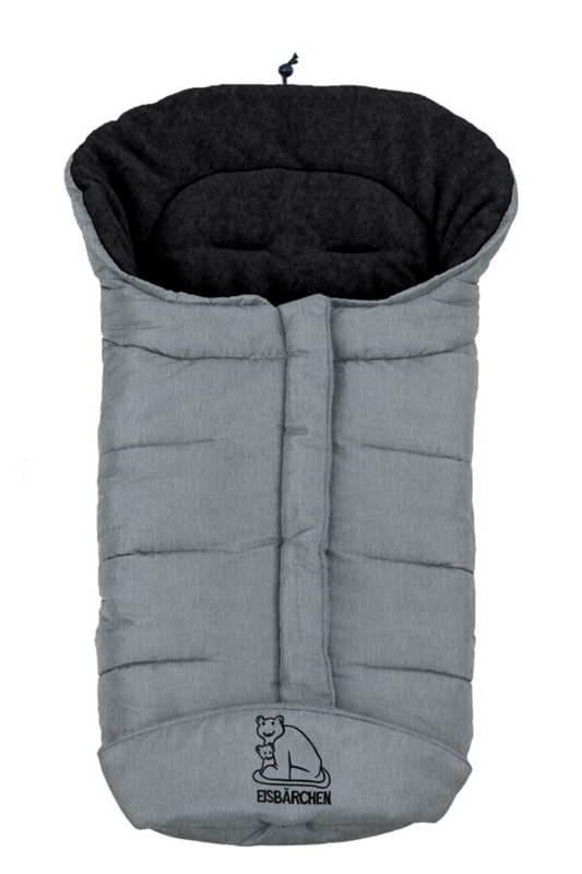 EISBÄRCHEN - Zimný flísový fusak - Light Grey Melange / Black 