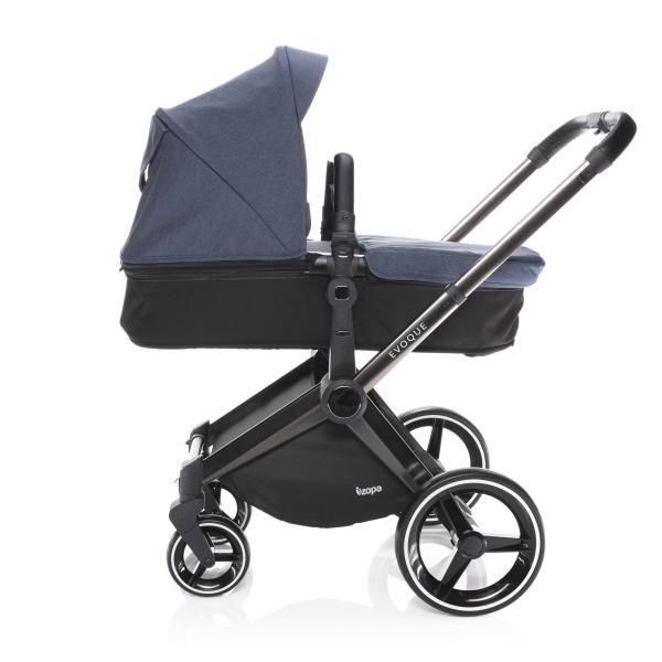 Zopa SET Podvozok Evoque + Farebný set ku kočíku Evoque, S/BL_Jeans 